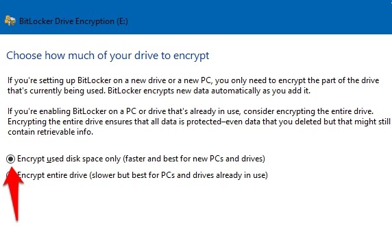 Proteger con contraseña las carpetas de archivos Windows 10 Bitlocker Cifrar el espacio en disco usado