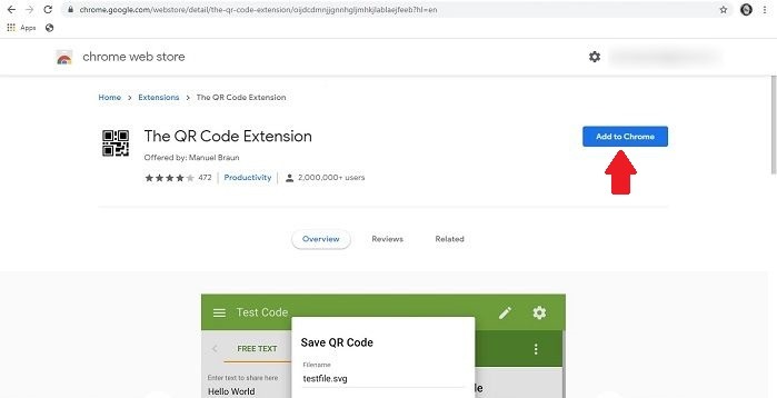 Cómo usar el código Qr en Chrome para obtener extensiones Web Store