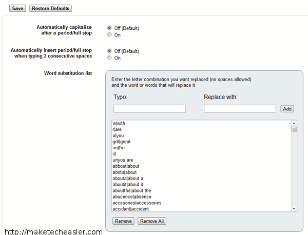 escritura cromada - ez autocorrect