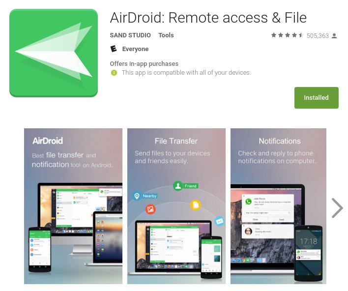 transferencia inalámbrica-airdroid