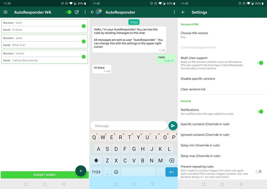 Mejore la respuesta automática de la experiencia de Whatsapp