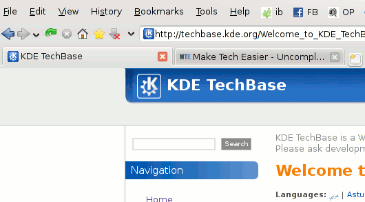 Firefox KDE Oxígeno tema