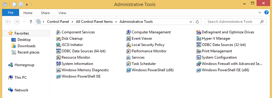 Herramientas de administración de Windows