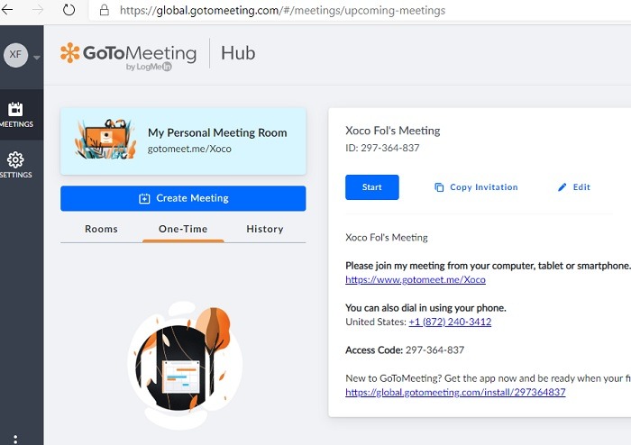 Equipos remotos Gotomeeting Hub