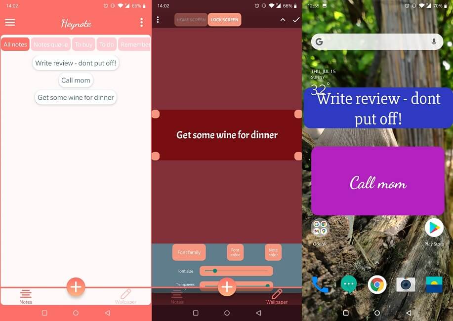 Debe tener aplicaciones de recordatorio para Android Hey Note