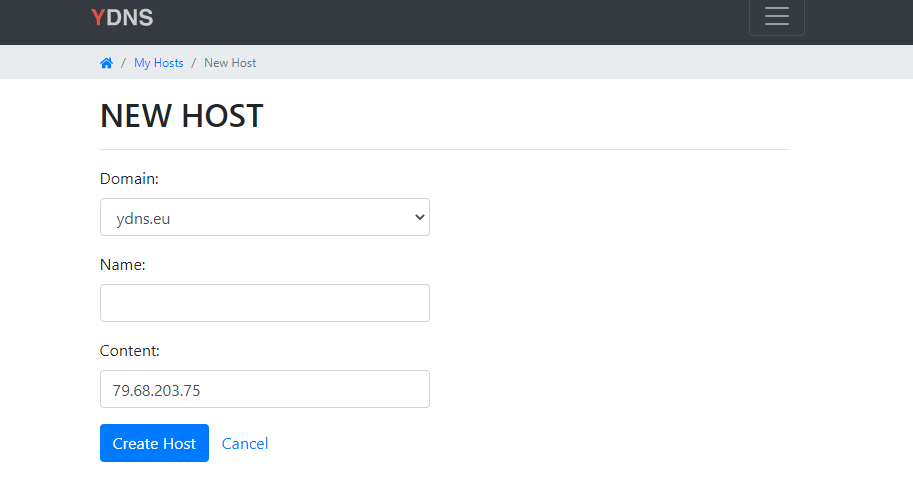 Los mejores proveedores de Dns dinámicos Ydns 1