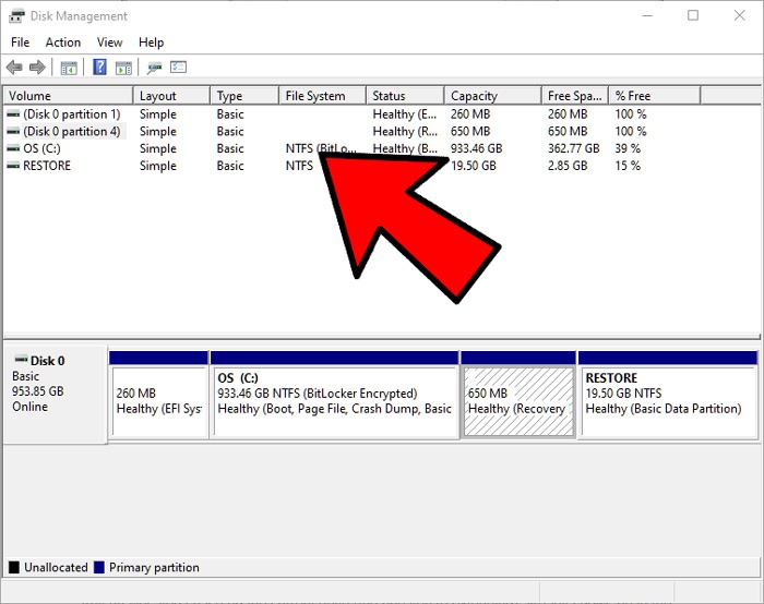 Expanda la administración de discos de almacenamiento de Windows