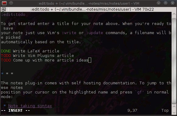 Complementos Vim: Notas