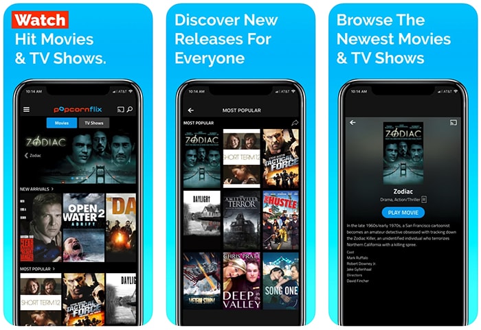 Aplicaciones de películas gratis Iphone Popcornflix