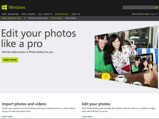 Descarga de WindowsLivePhotoGallery