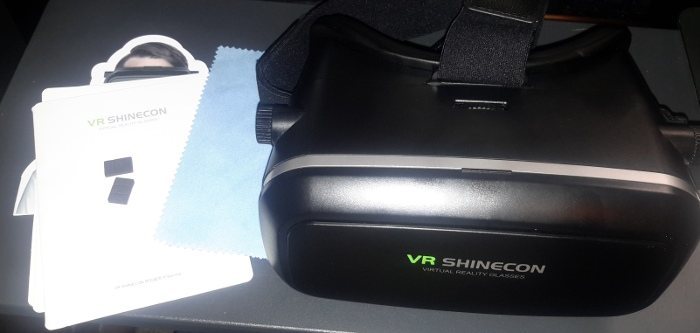 contenido de la caja de los auriculares vr-shinecon