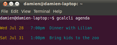 gcalcli-agenda