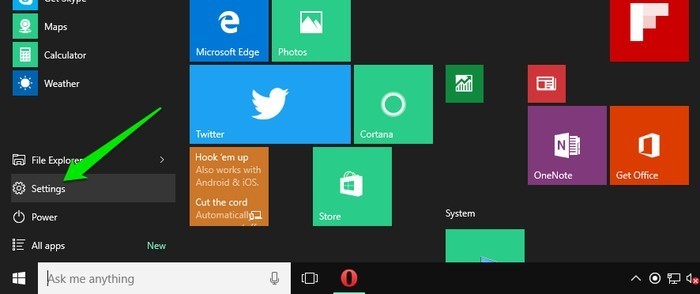 Configuración de Windows 10