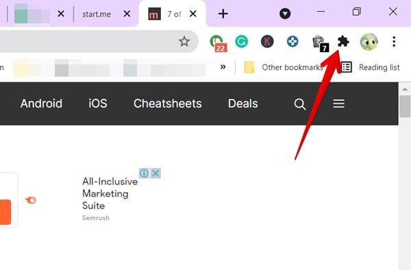 Extensión de pin a Chrome