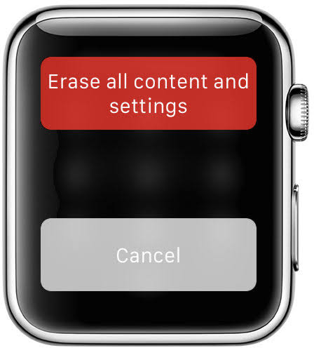 Cambiar la configuración de borrado de iPhone de Apple Watch