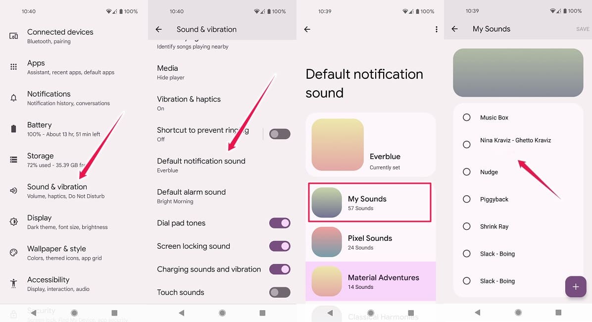 Cómo cambiar los sonidos de notificación por defecto global de Android 12