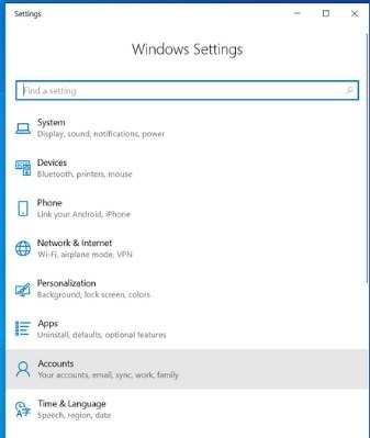 Cambiar la configuración de cuentas de nombre para mostrar de Windows