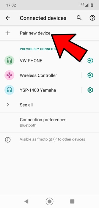 Conecte el controlador Ps4 Ps5 Android Emparejar nuevo dispositivo