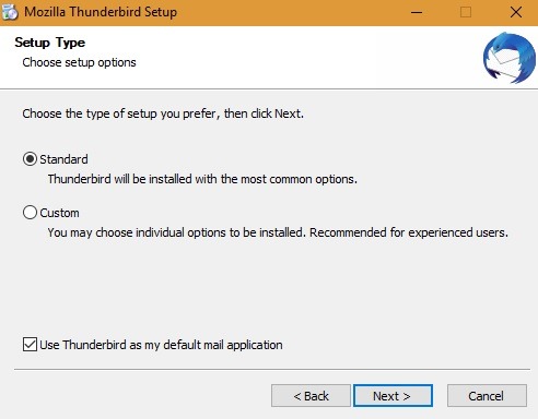 Configuración de la aplicación de correo predeterminada de Mozilla Thunderbird
