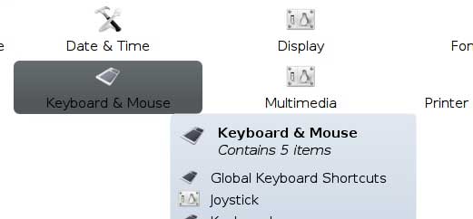 Configuración del sistema de atajos de teclado