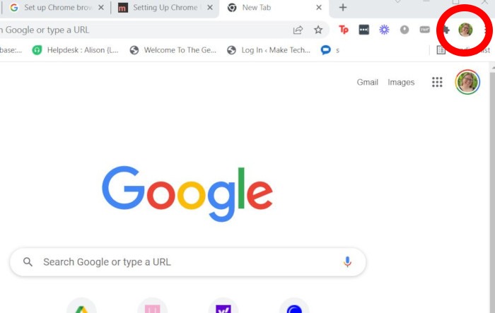 Controles parentales de Google Chrome Crear icono de perfil