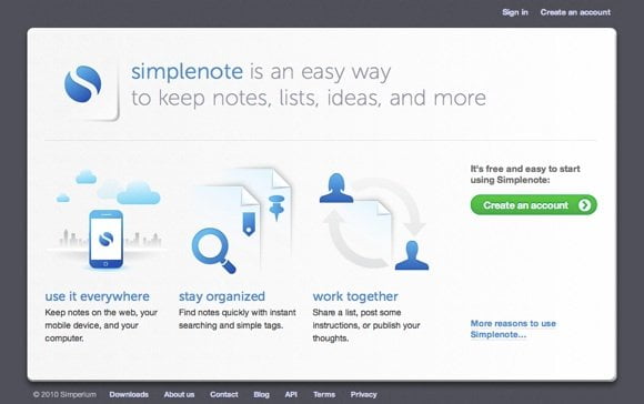 Simplenote Web