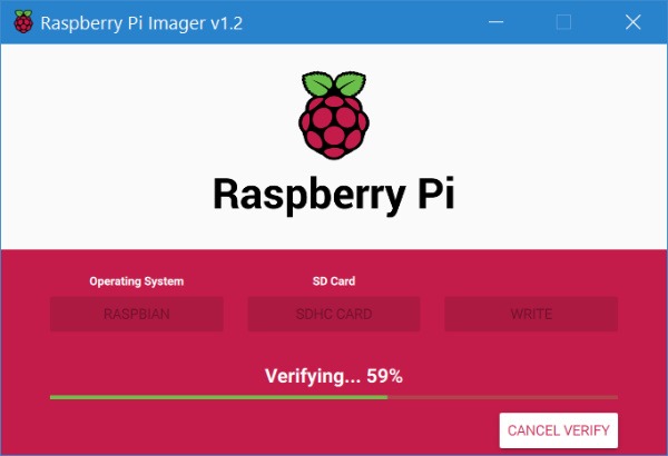 Verificación de generador de imágenes Raspberry PI