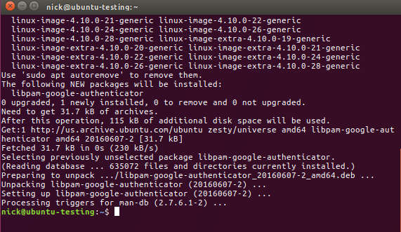 Instalar Google Autenticador Linux