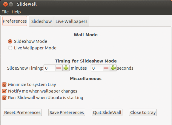 slidewall-preferences