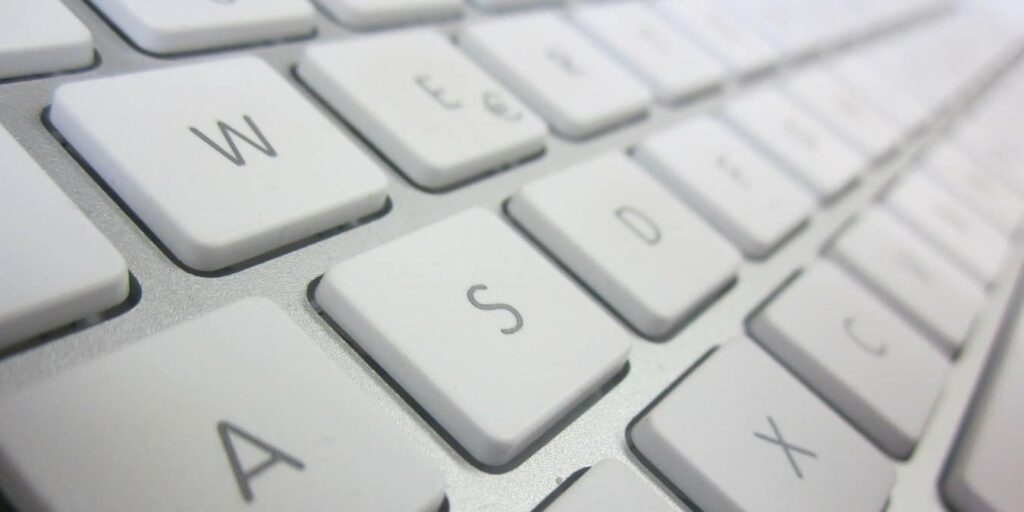 A Mac keyboard.