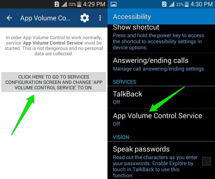 Android-App-Volume-Manager-habilitar servicio