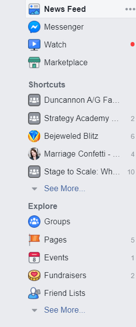 Grupos de Facebook Haga clic en Grupos