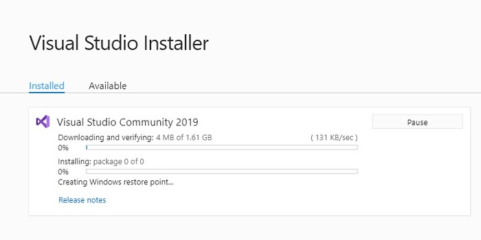 Descarga de Visual Studio Community Edition