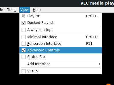 Habilitar controles avanzados VLC