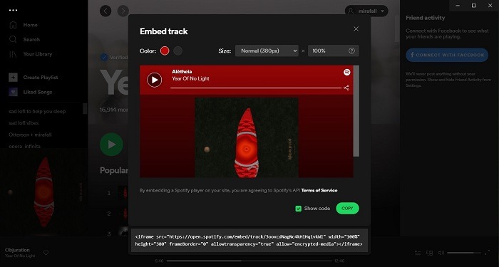 Cómo crear códigos de inserción de códigos de Spotify