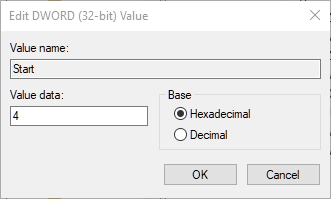Deshabilitar puertos USB Windows 10 Editar Dword