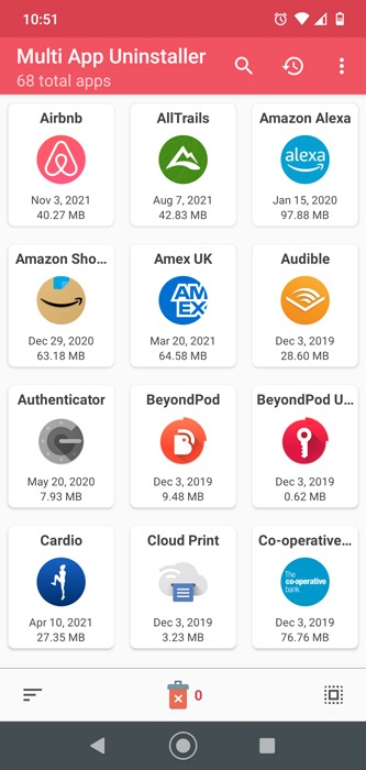 Aplicaciones de desinstalación por lotes Desinstalador de aplicaciones múltiples de Android