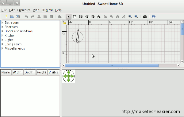 Sweethome3d-interfaz principal