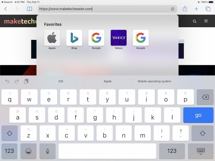 Cómo dividir el teclado del teclado del iPad