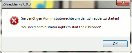 xShredder error