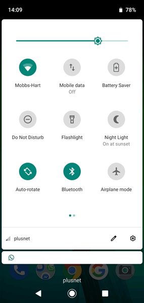 Encienda la linterna en las notificaciones de Android
