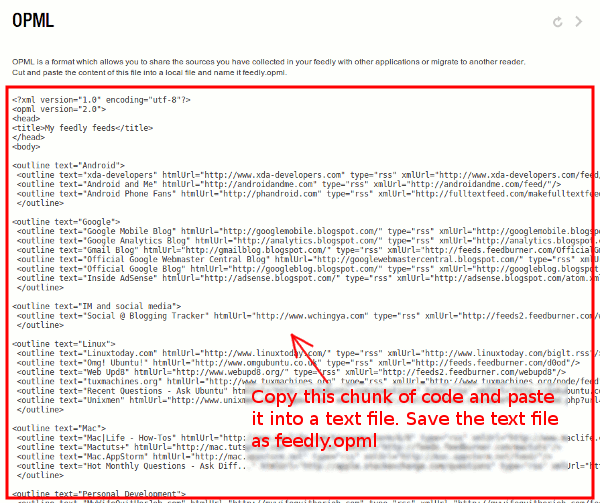 feedly-export-opml
