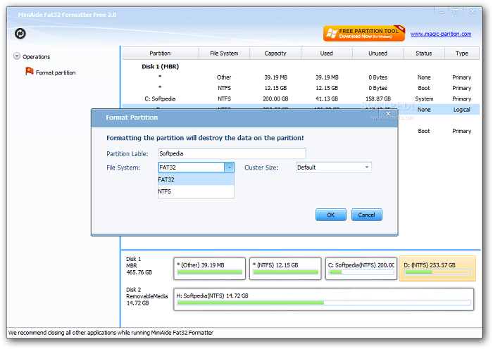 Formateador Miniaide Fat32