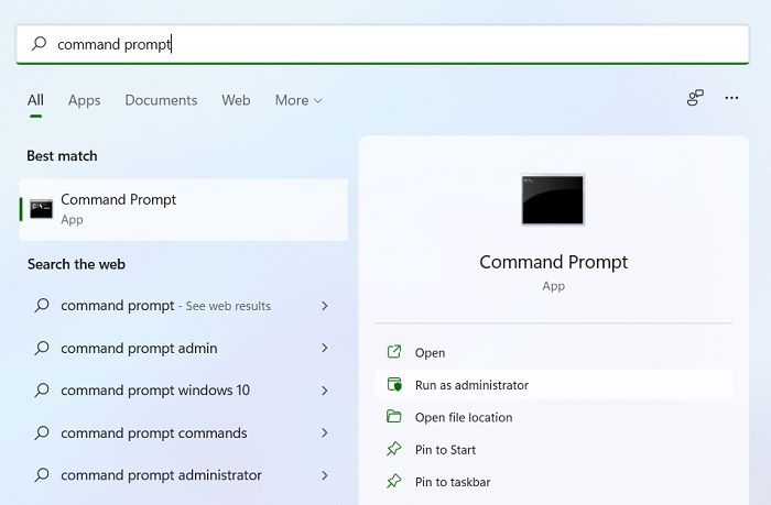 Cmd Copiar Pegar Modo de administración de Windows11