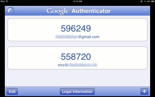 Autenticador de Google en iOS