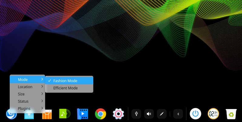 Deepin como la barra de tareas de Windows