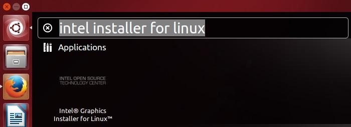 Instalador de gráficos Intel para Linux - lanzador