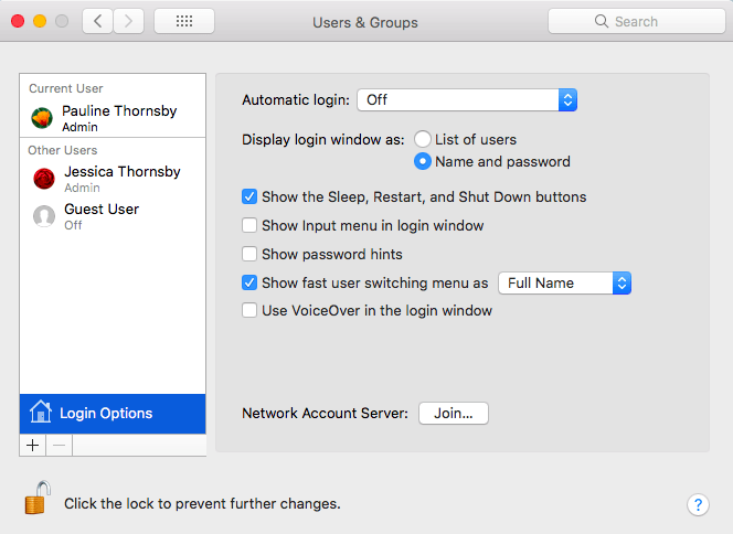 Vaya a "Preferencias del sistema > Usuarios y grupos» y seleccione «Opciones de inicio de sesión».’ class=»lazyload wp-image-353292″ title=»Opciones de la pantalla de inicio de sesión de Macos»></p>
<p>5. En la sección «Mostrar ventana de inicio de sesión como…», seleccione «Nombre y contraseña».</p>
<p>¡Eso es todo!  La próxima vez que desee iniciar sesión en cualquier cuenta, deberá ingresar la contraseña y el nombre de usuario de esa cuenta.</p>
<h2>Ocultar cuentas específicas de la pantalla de inicio de sesión</h2>
<p>¿Quiere elegir qué cuentas aparecen en la pantalla de inicio de sesión?</p>
<p>¿Quizás desea ocultar todas sus cuentas de invitado y colocar su cuenta personal en el centro del escenario?  ¿O tal vez desea agregar algo de seguridad adicional a su cuenta de administrador, asegurándose de que no aparezca en la página de inicio de sesión?</p>
<p>Puede agrupar varias cuentas de macOS en una categoría de desbordamiento «Otro…».</p>
<p><img decoding="async" width="700" height="438" src="https://expertogeek.com/wp-content/uploads/2022/07/1658812555_117_Como-ocultar-cuentas-de-usuario-de-la-pantalla-de-inicio.jpg" loading="lazy" alt=