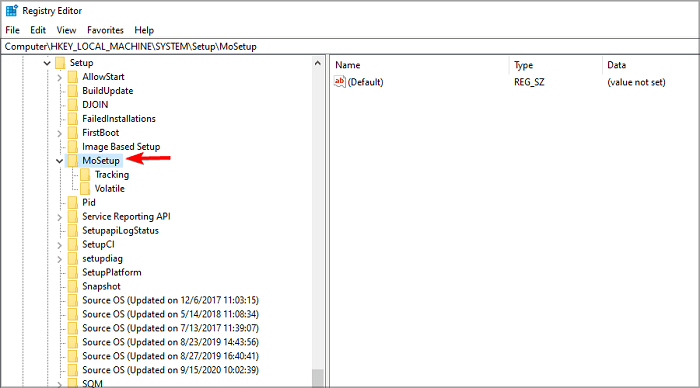 Registro Mosetup