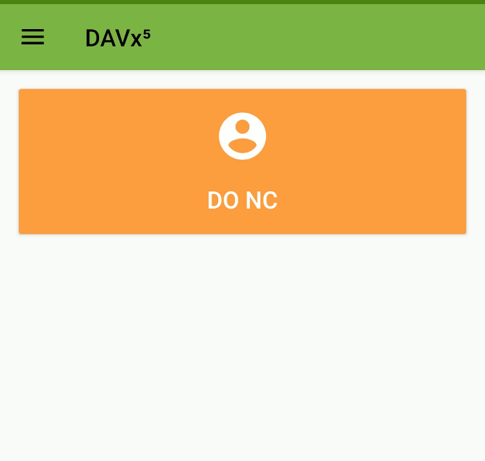 Android Davx5 sincronización Caldav Carddav